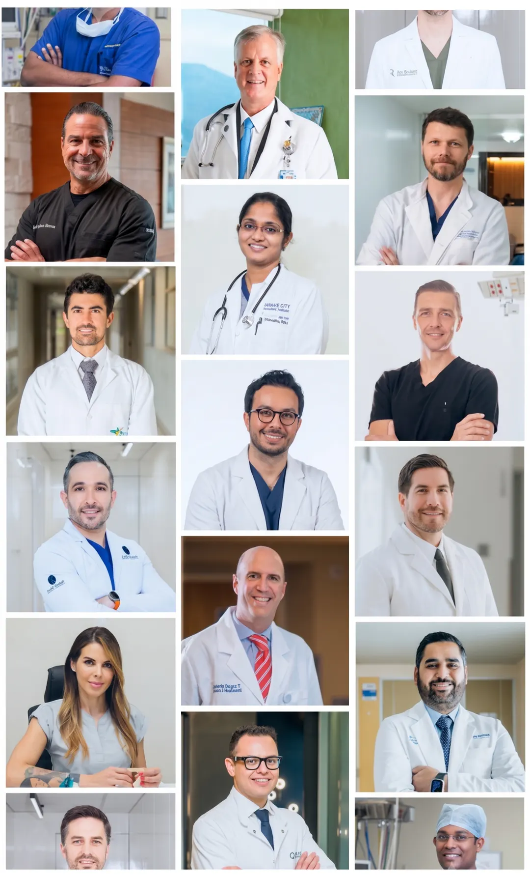 Portraits of physicians in Pulse Protocol's elite provider network
